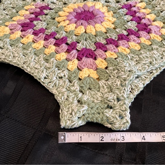 Summer Crochet Crop Tank Cheeky Shorts Set Granny Squares Sexy M High Waist - Picture 16 of 16